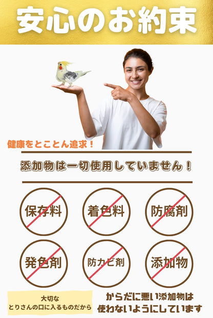 鳥さんのごはん 獣医さん推薦 栽培時農薬不使用 農薬検査済み インコの餌 500g 初回購入とレビューで150円引きクーポン